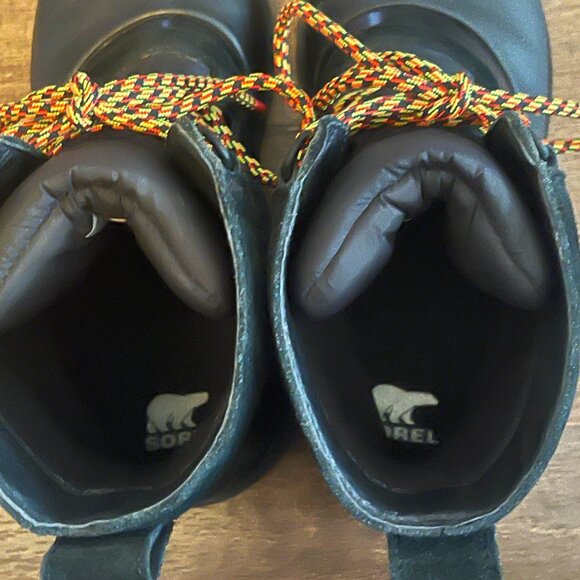 Sorel Womens Black Boots Lennox Waterproof Outdoor Duck Leather/Suede  Size 9 - Picture 12 of 13